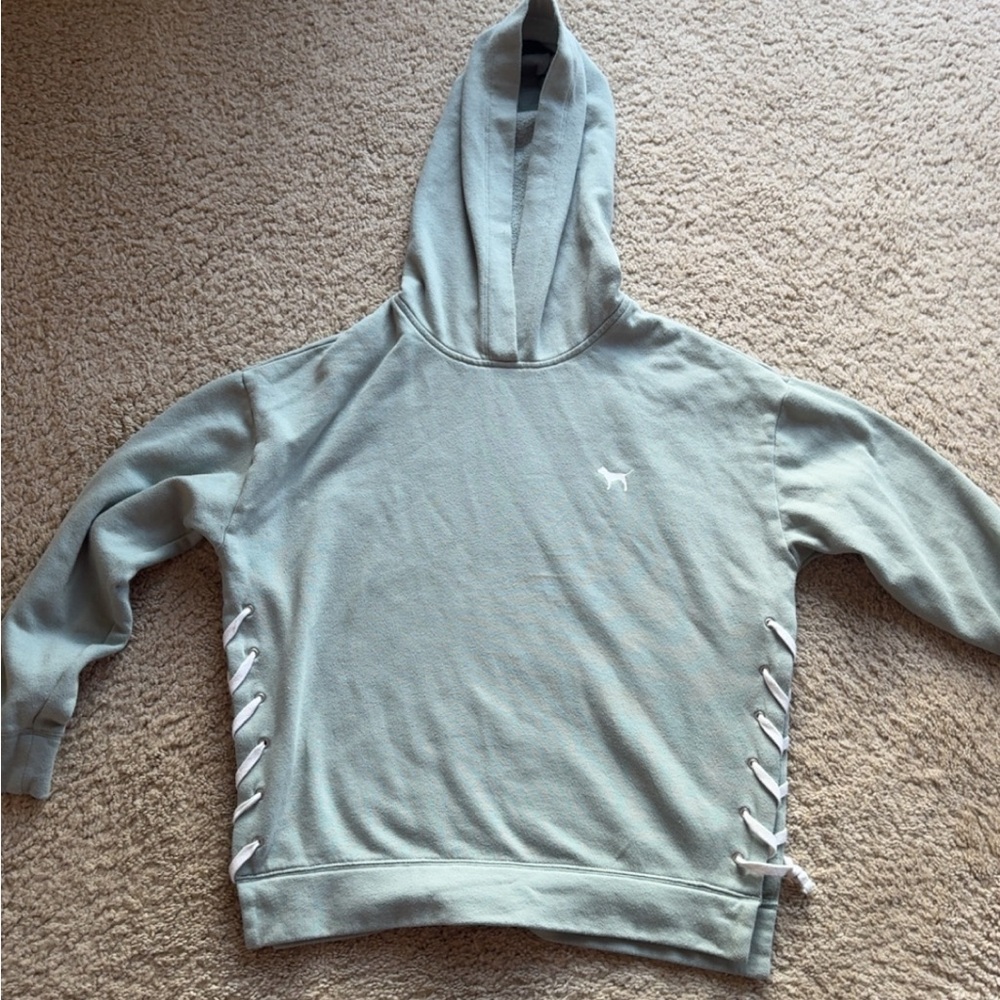 Victoria's Secret Gray hoodie with White Dog Silhouette